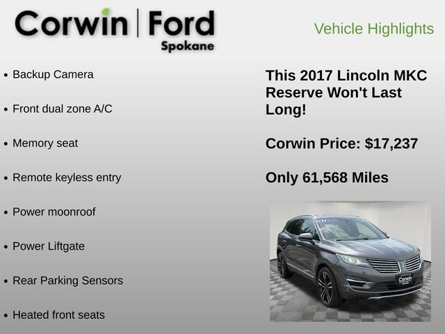 Used 2017 Lincoln MKC Reserve w/ Canadian Touring Package AWD/4WD image 6