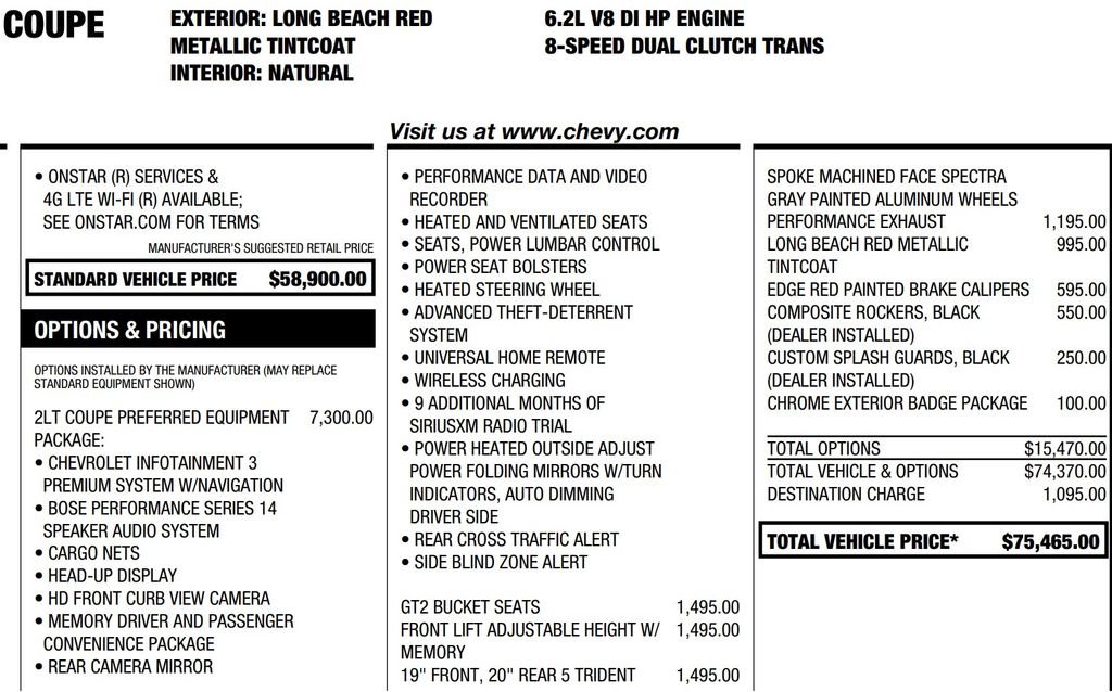 Used 2020 Chevrolet Corvette Stingray Preferred Cpe w/ 2LT Preferred Equipment Group image 19