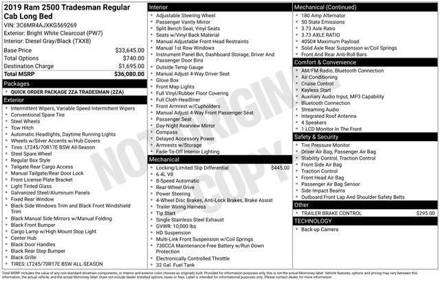 Used 2019 RAM 2500 Tradesman image 2