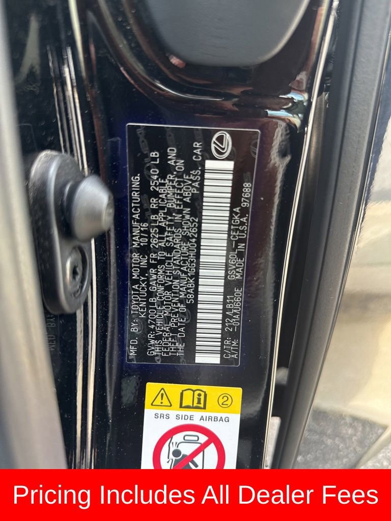 Used 2017 Lexus ES 350 w/ Luxury Package FWD image 1