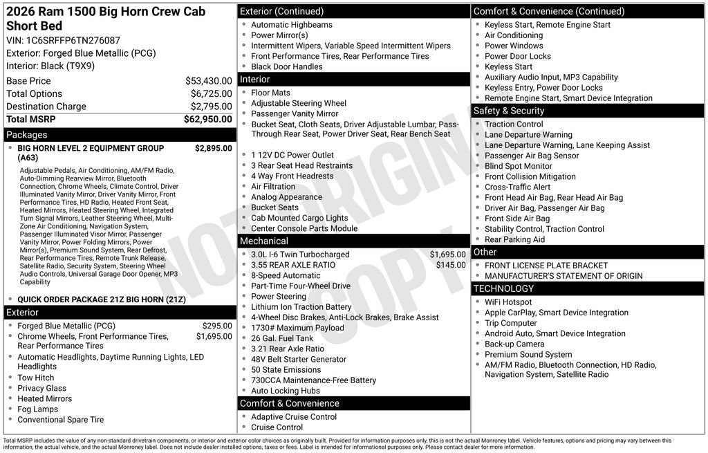 Used 2026 RAM 1500 Big Horn AWD/4WD image 6