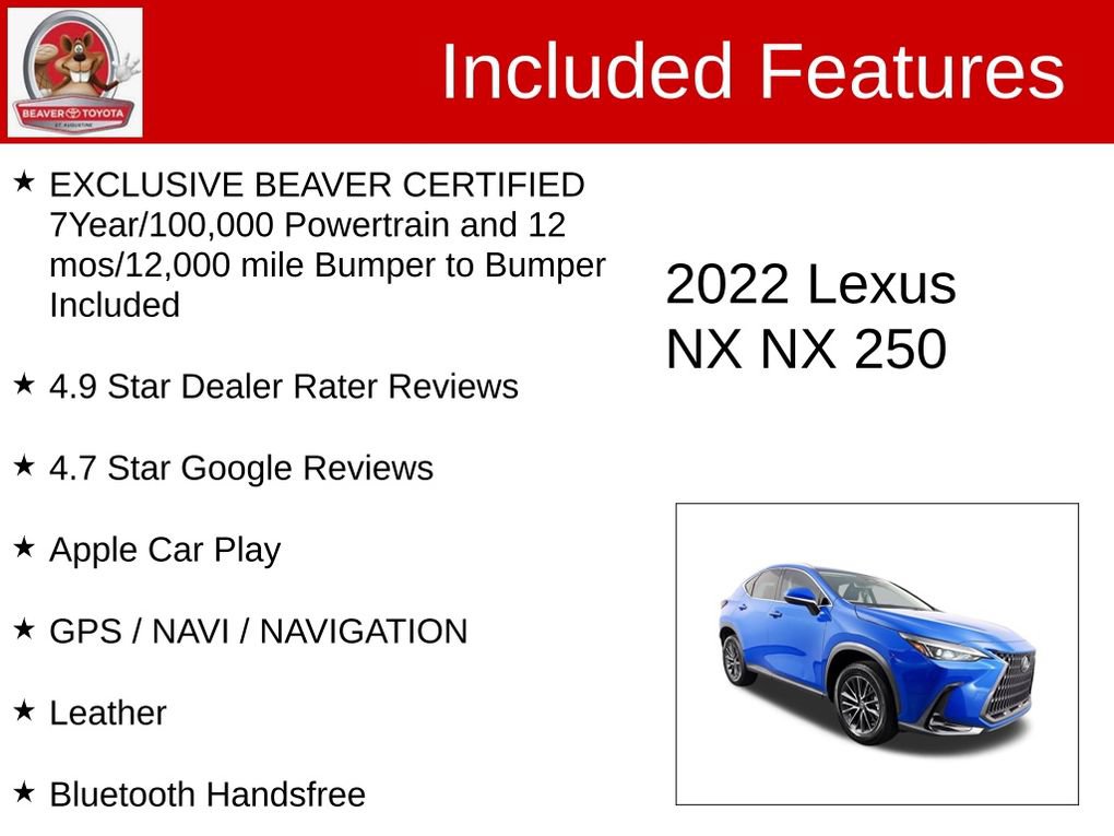 Used 2022 Lexus NX 250 FWD w/ Towing Package (2000 Lbs) image 4