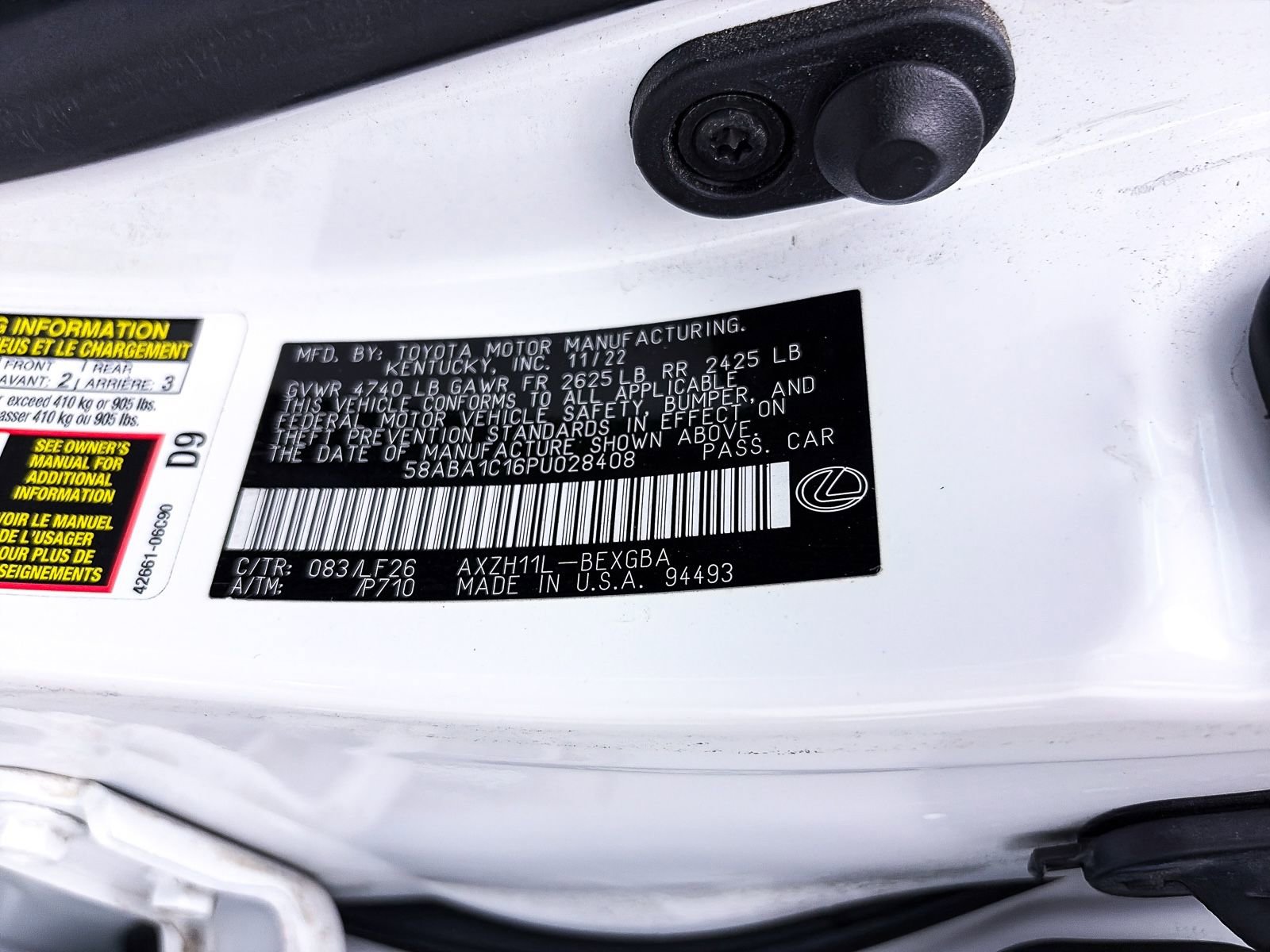Used 2023 Lexus ES 300h F Sport w/ Accessory Package (Z2) FWD image 45