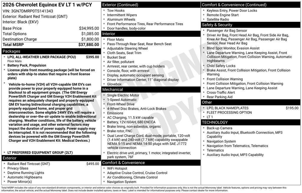New 2026 Chevrolet Equinox EV LT FWD image 6