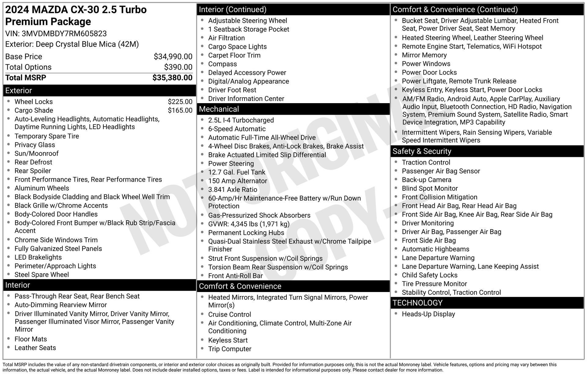 Used 2024 MAZDA CX-30 2.5 Turbo w/ Premium Package image 47