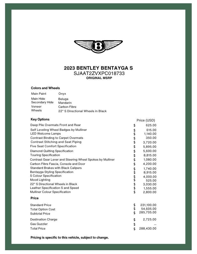 Certified 2023 Bentley Bentayga AWD/4WD image 23