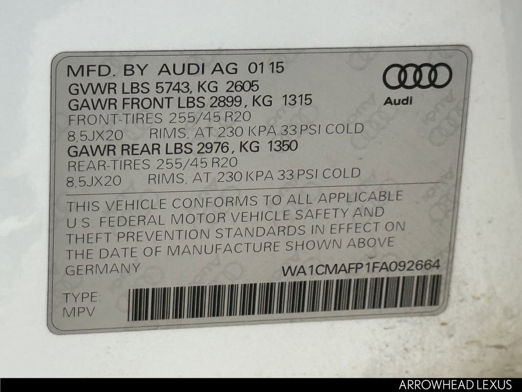 Used 2015 Audi Q5 TDI Premium Plus w/ Technology Package AWD/4WD image 35