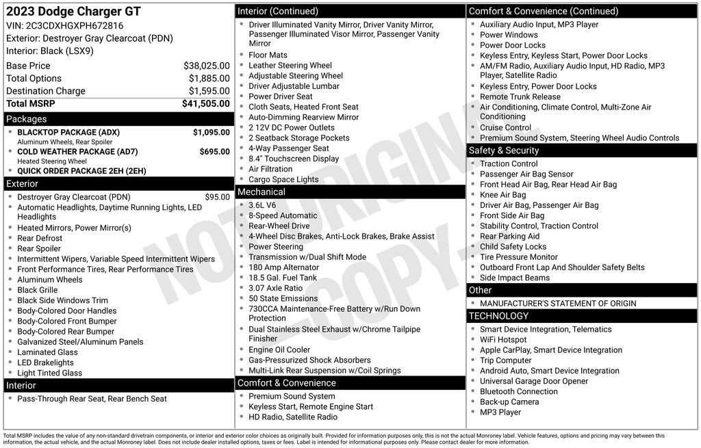 Used 2023 Dodge Charger GT w/ Blacktop Package image 6