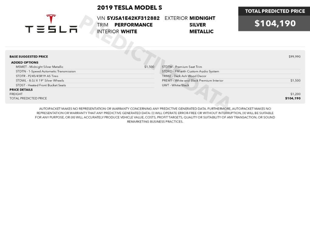 Used 2019 Tesla Model S Performance AWD/4WD image 2