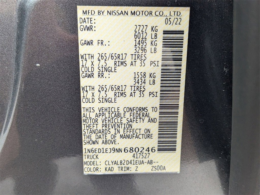 Used 2022 Nissan Frontier SV w/ Technology Package image 22