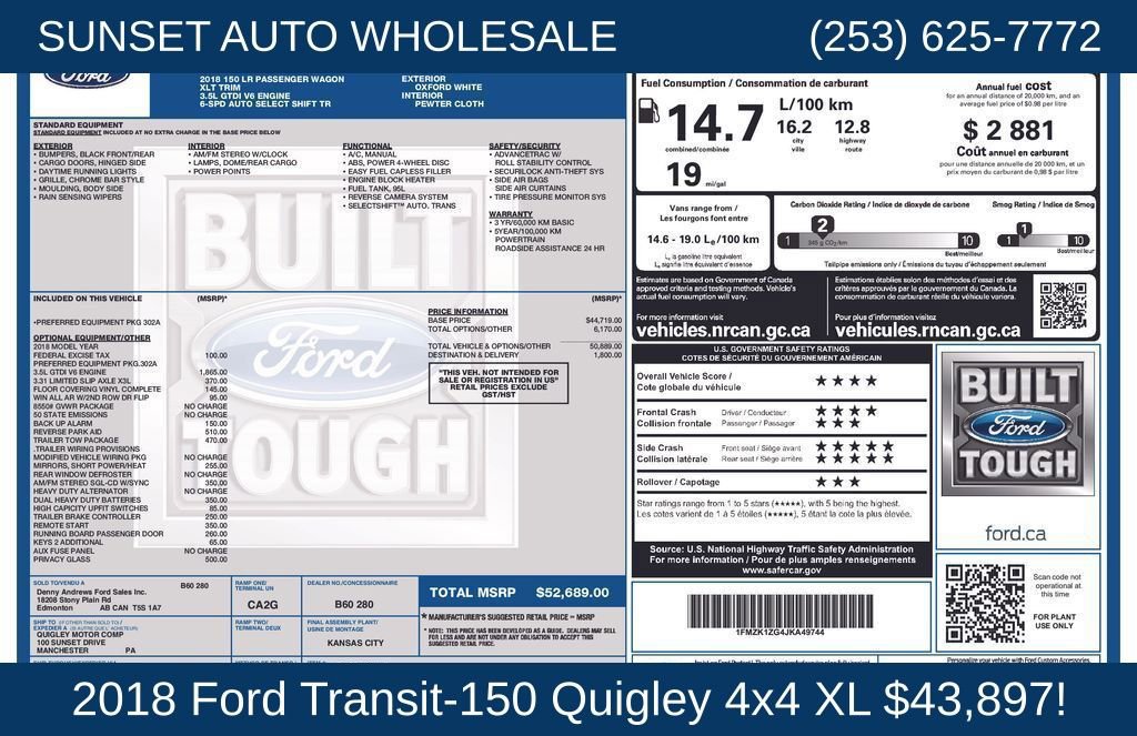 Used 2018 Ford Transit 150 XLT image 38