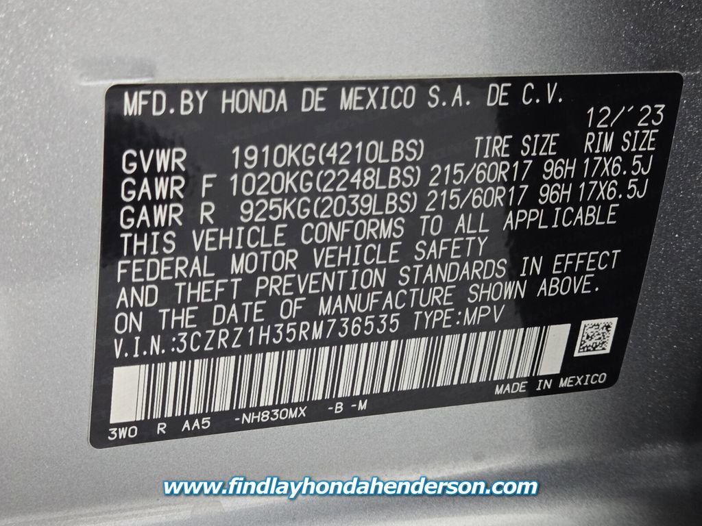 Certified 2024 Honda HR-V LX image 13