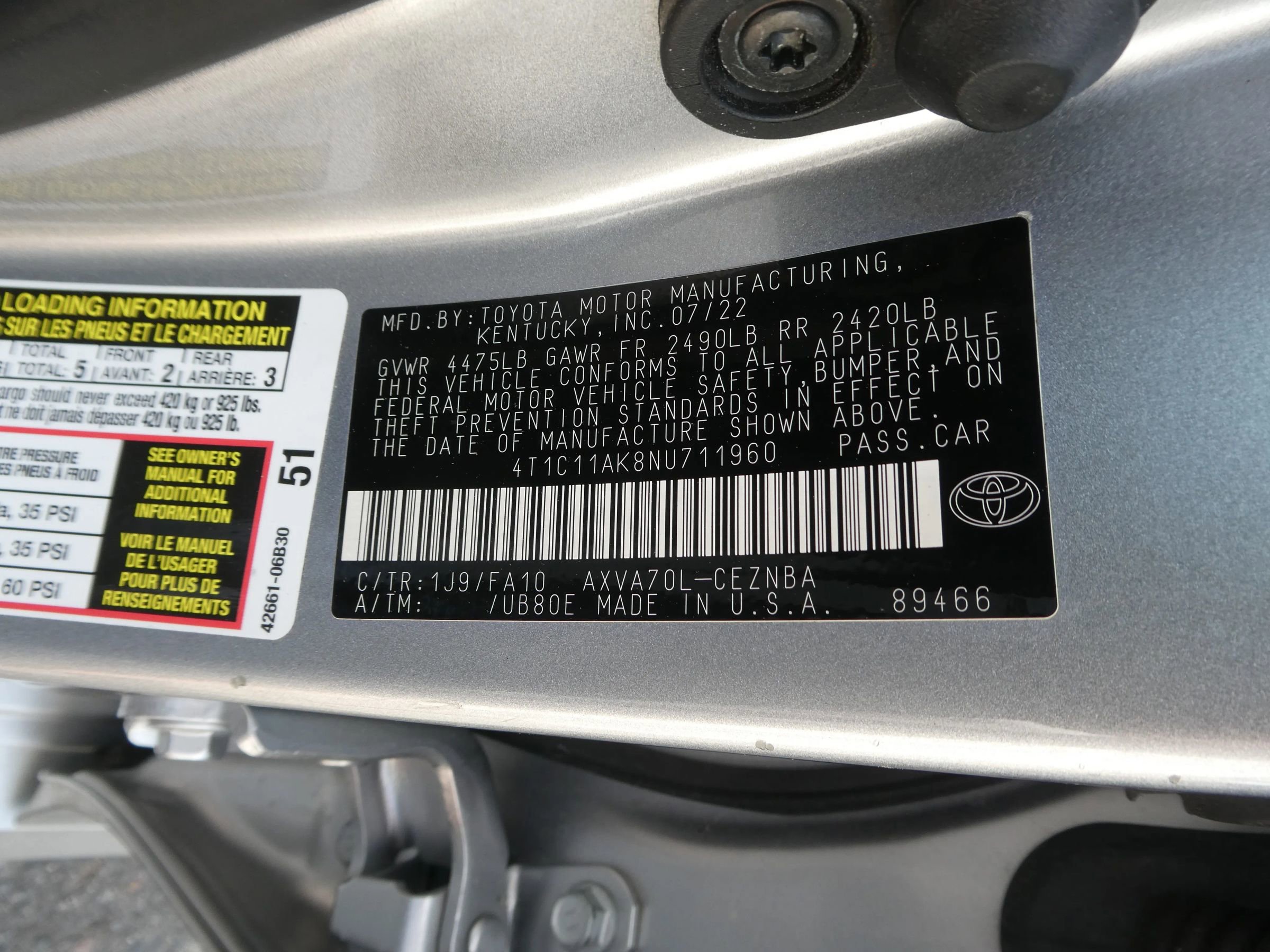 Used 2022 Toyota Camry LE FWD image 10