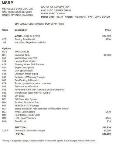 Certified 2026 Mercedes-Benz CLA 250 image 4