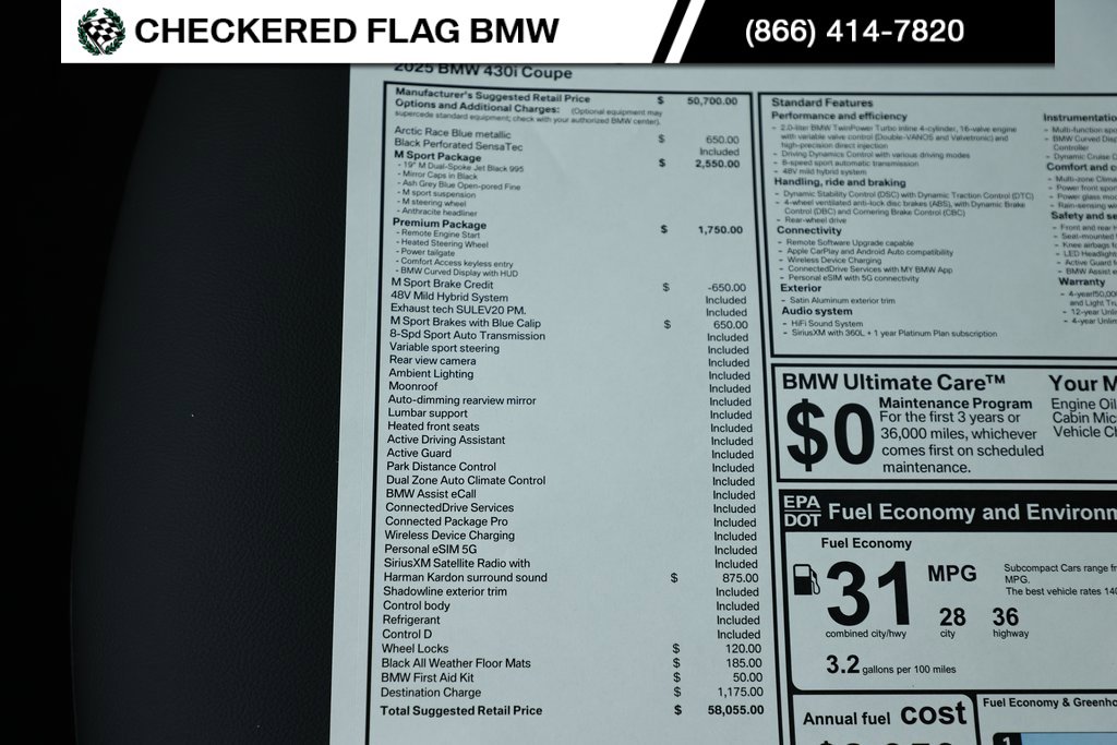 Certified 2025 BMW 430i Coupe w/ M Sport Package image 38