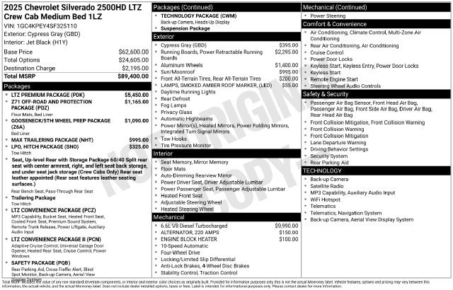 Used 2025 Chevrolet Silverado 2500 LTZ w/ LTZ Premium Package AWD/4WD image 47