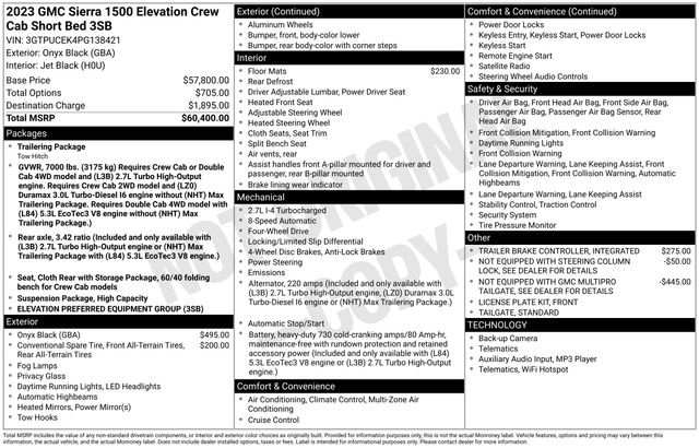 Used 2023 GMC Sierra 1500 Elevation image 38