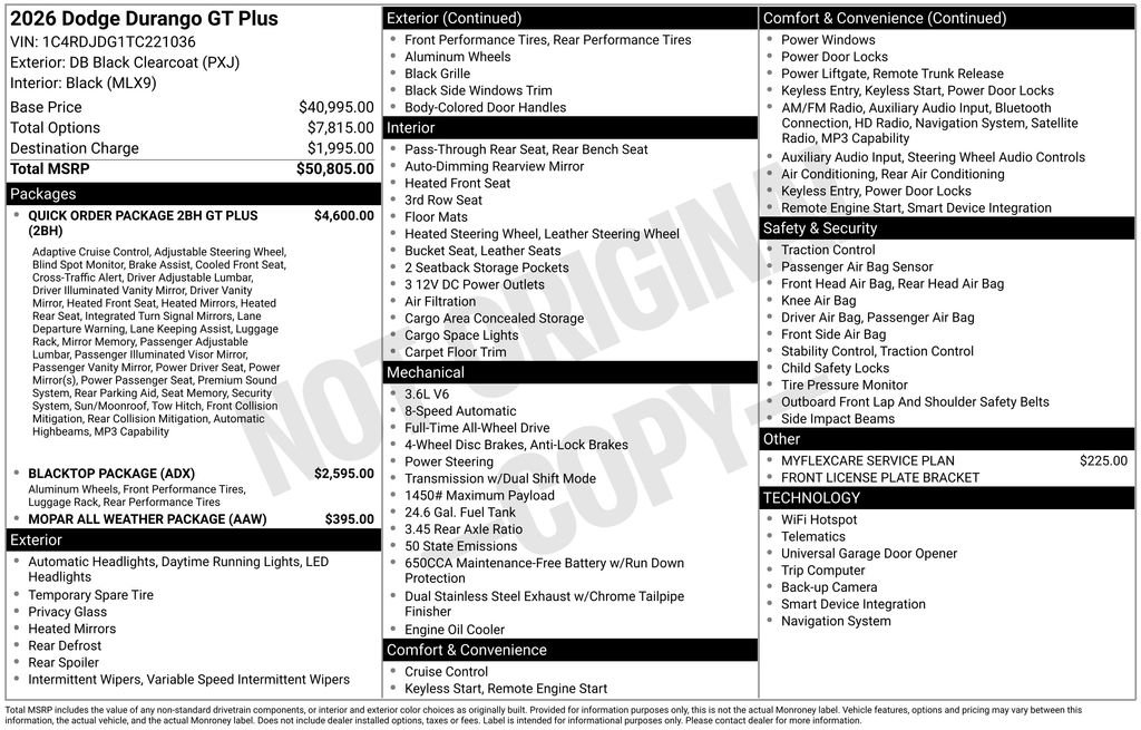 New 2026 Dodge Durango GT AWD/4WD image 3