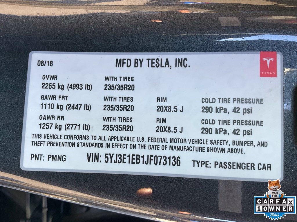 Used 2018 Tesla Model 3 Performance AWD/4WD image 21