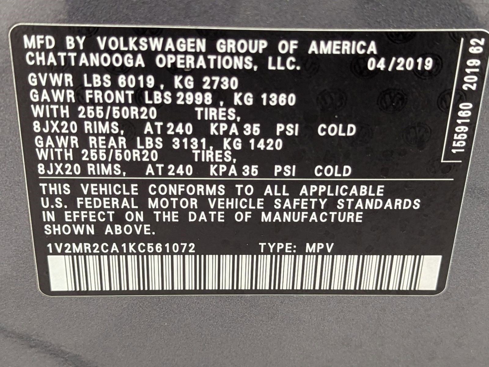 Used 2019 Volkswagen Atlas SEL image 18