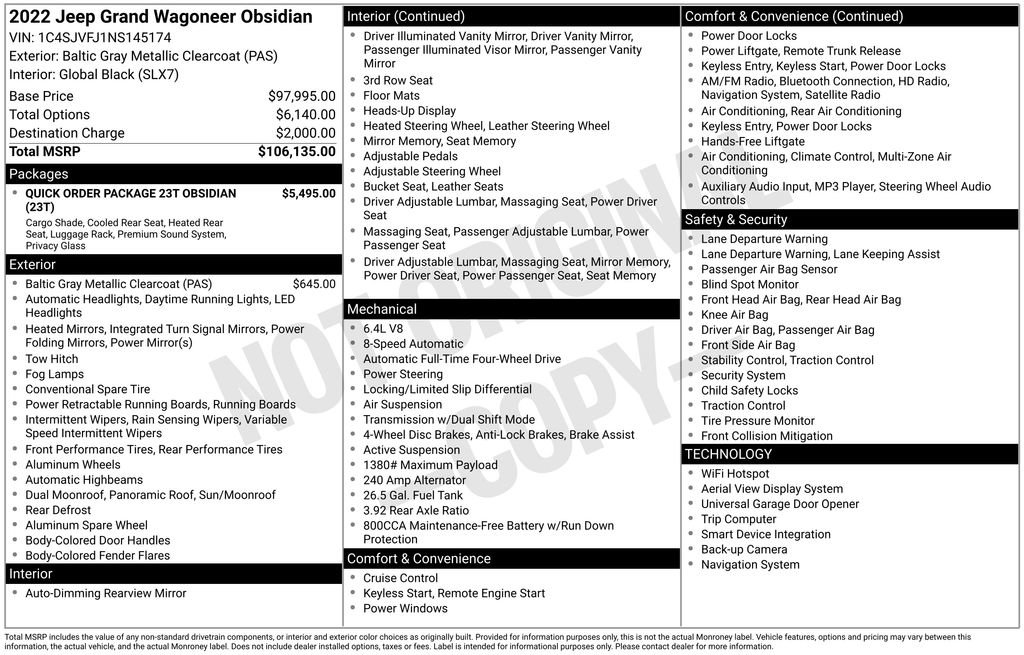 Used 2022 Jeep Grand Wagoneer Series II image 40