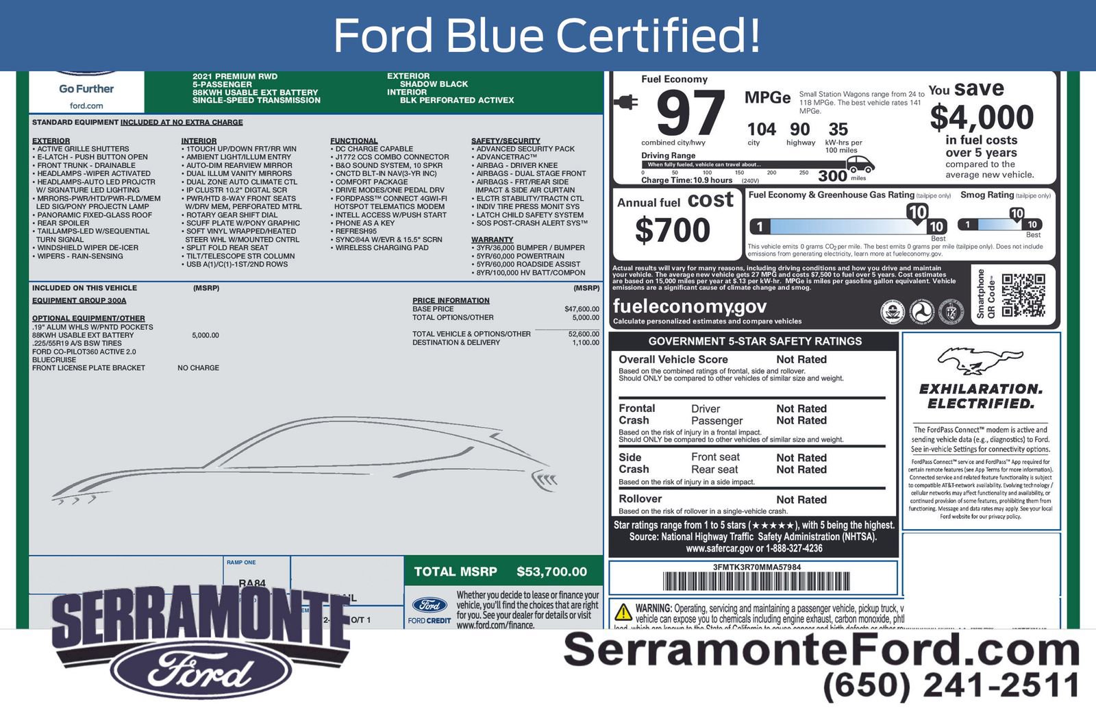 Used 2021 Ford Mustang Mach-E Premium image 13