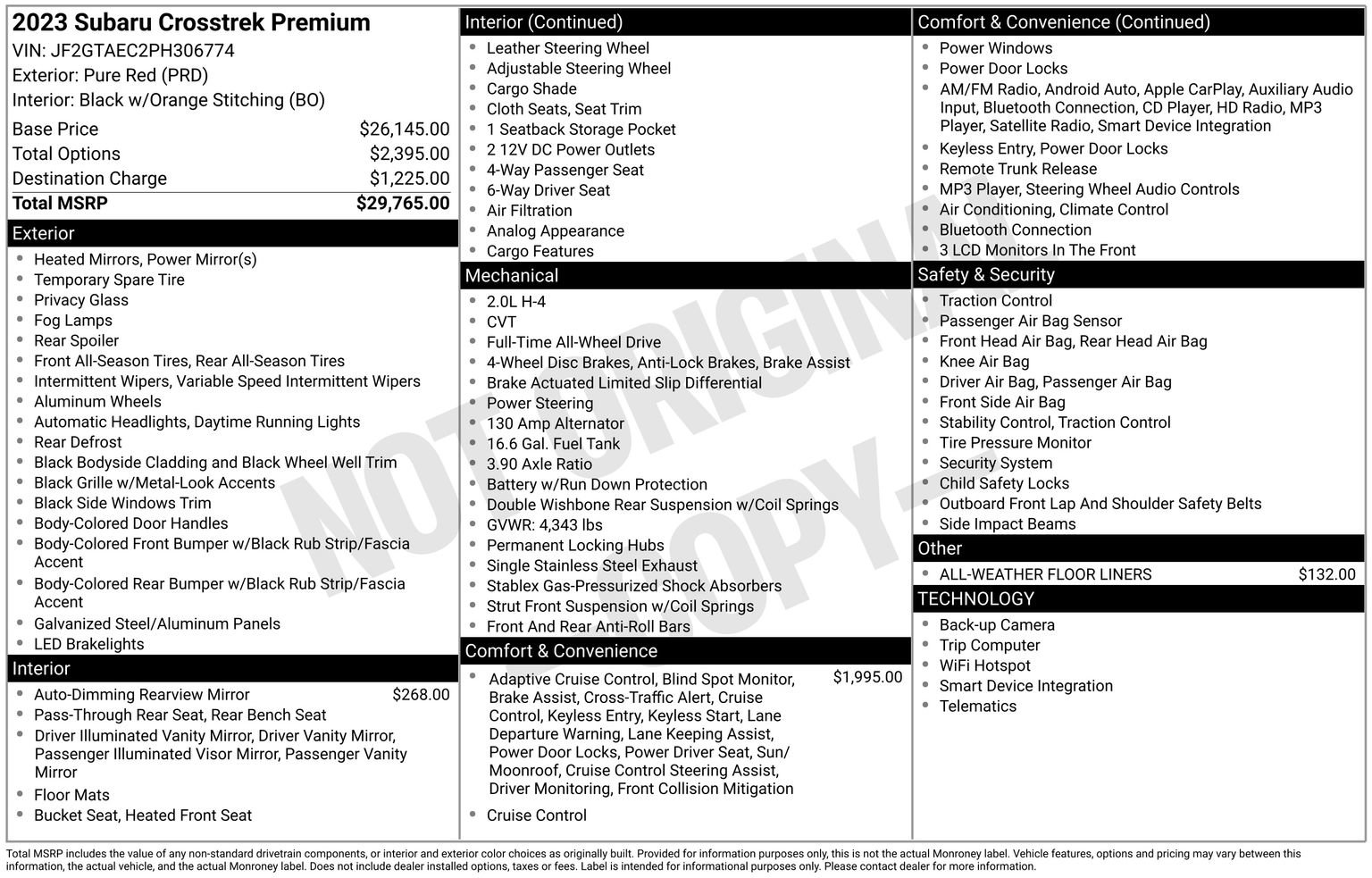 Certified 2023 Subaru Crosstrek 2.0i Premium image 35