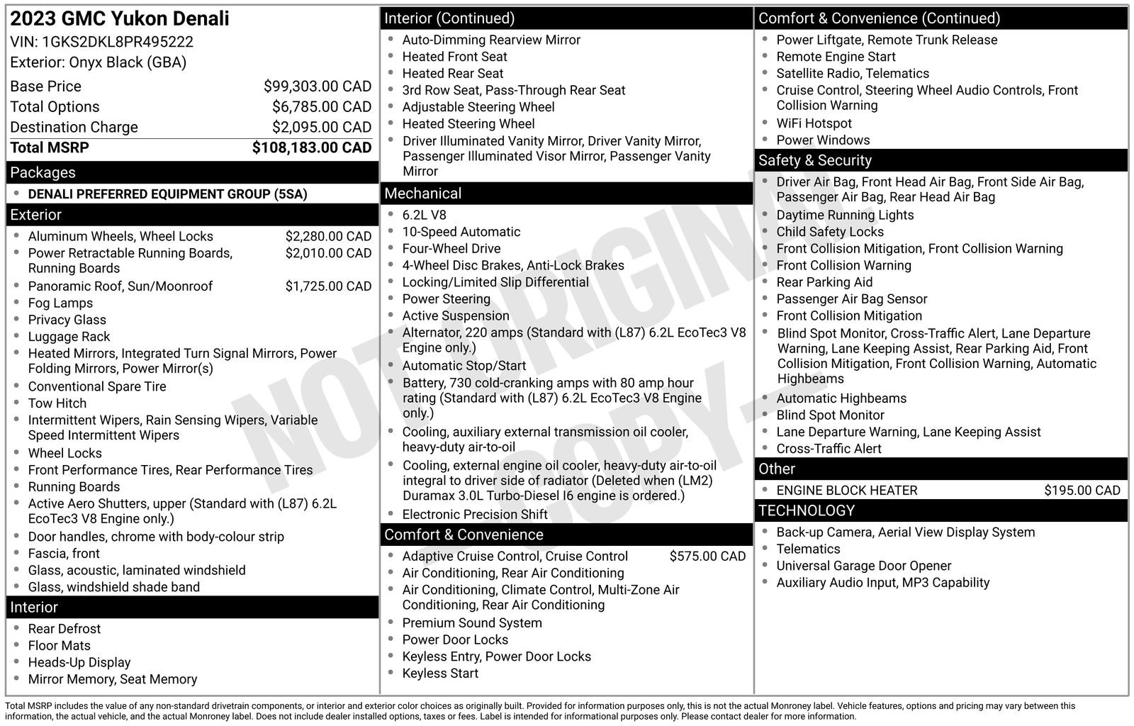 Used 2023 GMC Yukon Denali AWD/4WD image 96