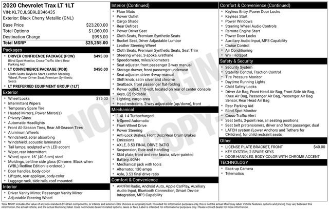 Used 2020 Chevrolet Trax LT w/ Driver Confidence Package FWD image 15