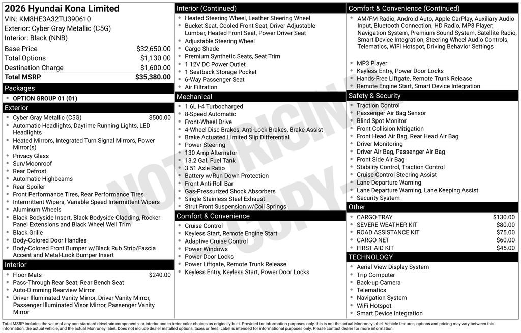 Used 2026 Hyundai Kona Limited image 36