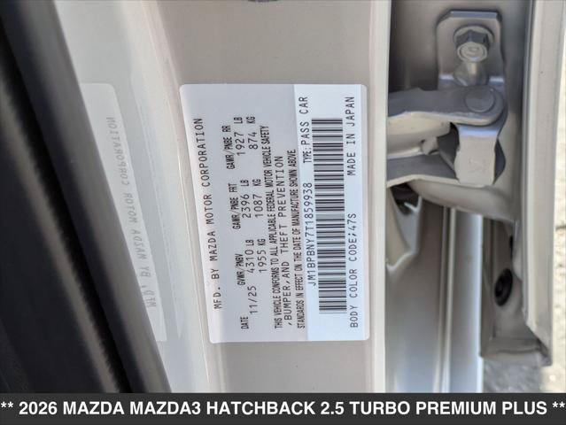 New 2026 MAZDA MAZDA3 2.5 Turbo Premium Plus AWD/4WD image 15
