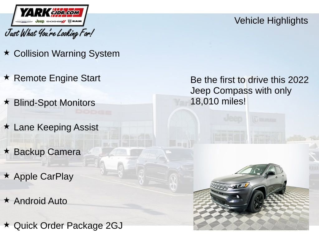 Certified 2022 Jeep Compass Latitude w/ Convenience Group image 13