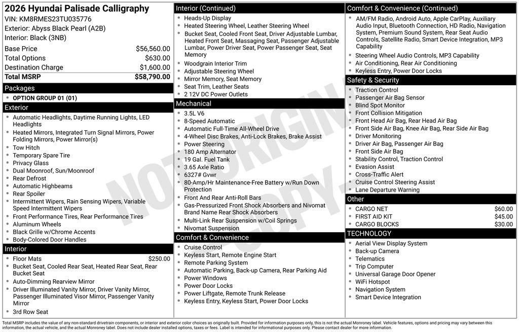 New 2026 Hyundai Palisade Calligraphy image 29
