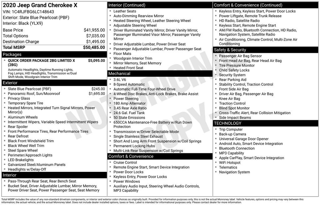 Used 2020 Jeep Grand Cherokee Limited X image 7