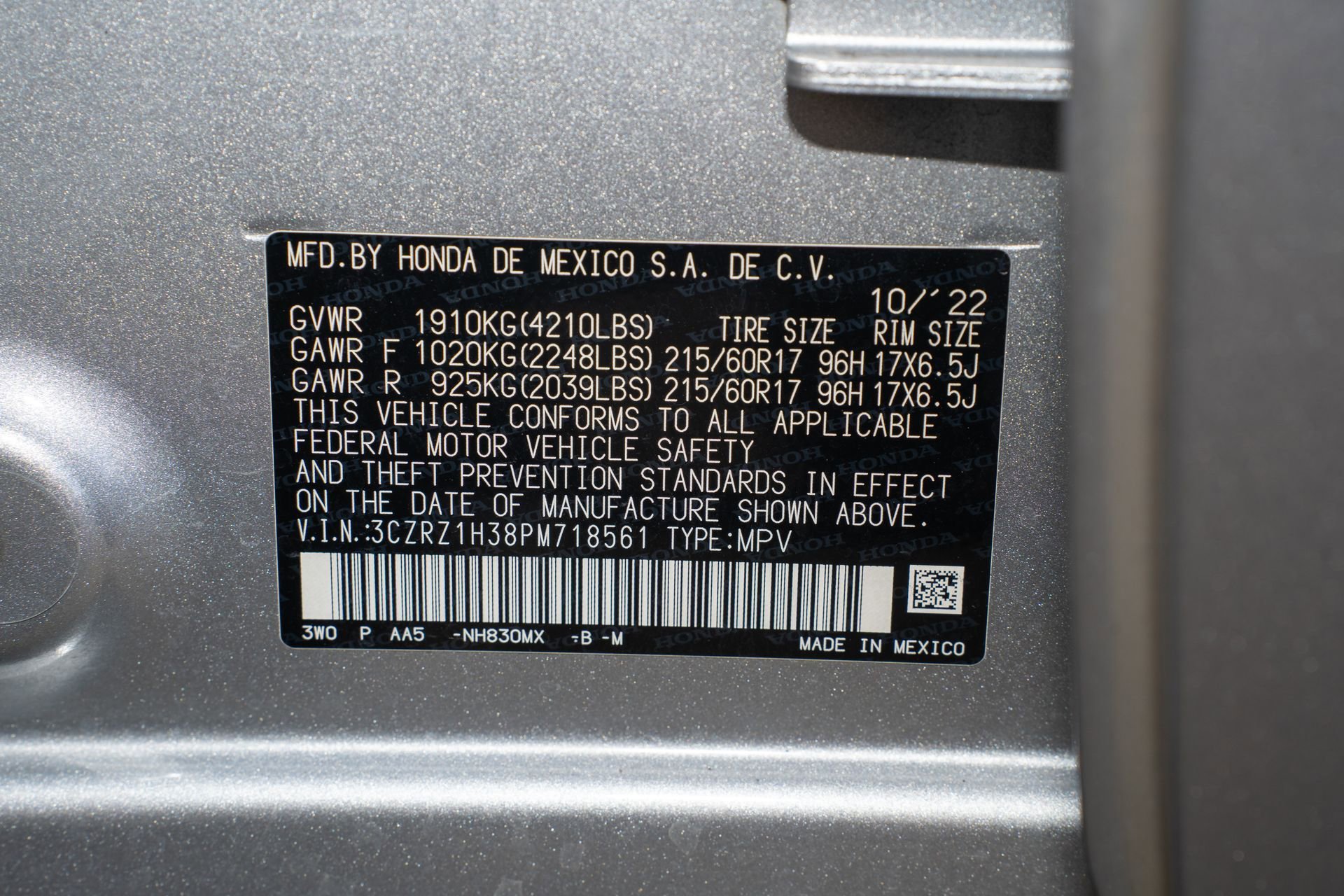 Certified 2023 Honda HR-V LX image 32