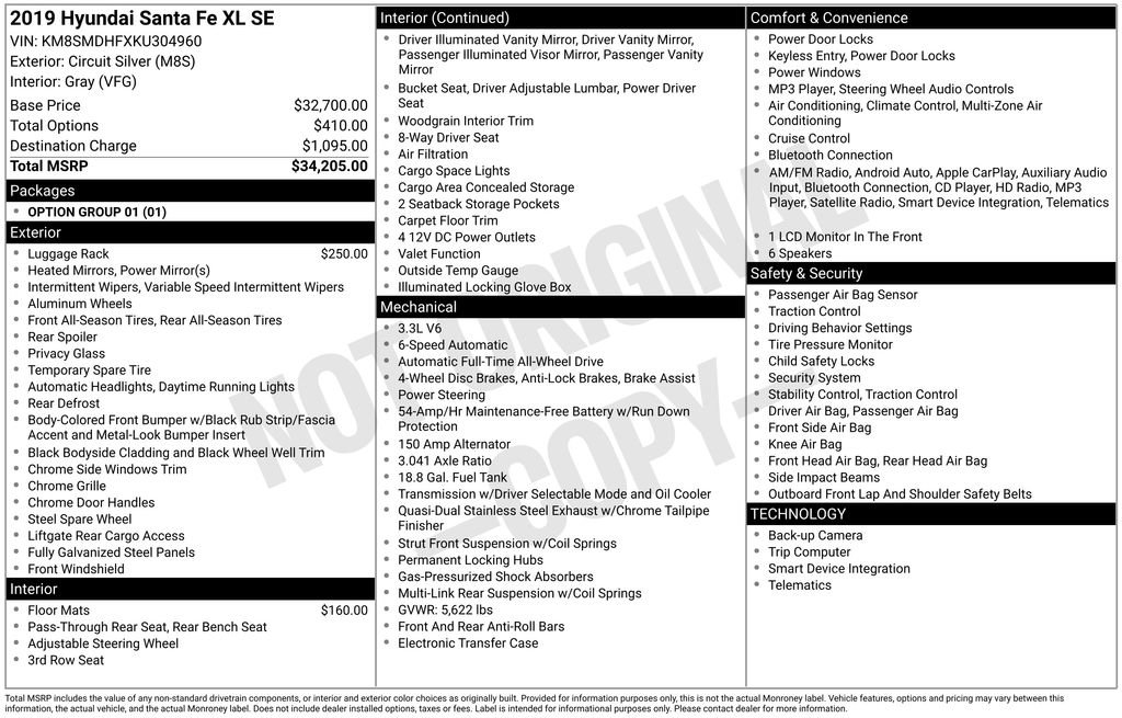 Used 2019 Hyundai Santa Fe XL SE image 4