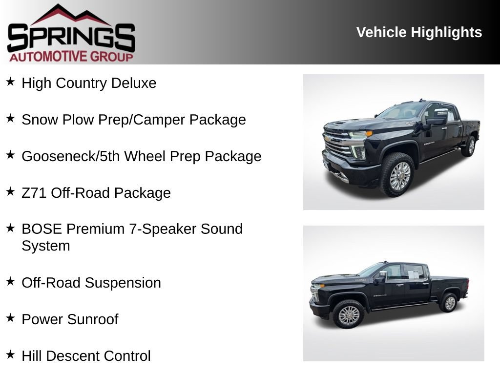 Used 2023 Chevrolet Silverado 2500 High Country w/ Z71 Off-Road Package AWD/4WD image 2