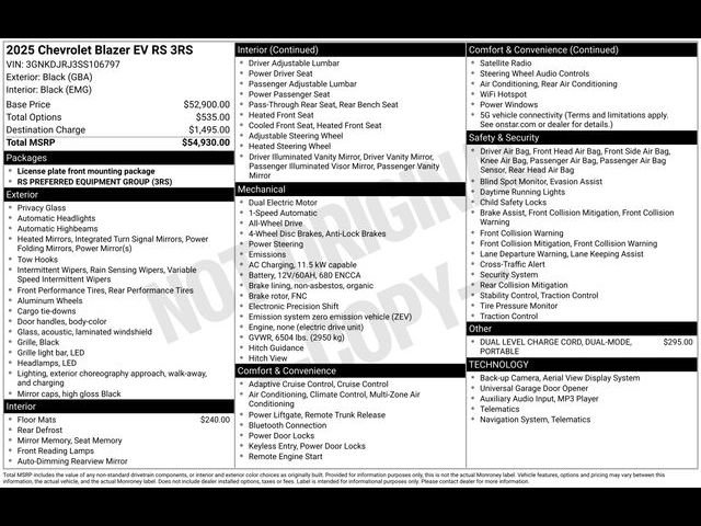 Certified 2025 Chevrolet Blazer EV RS image 39
