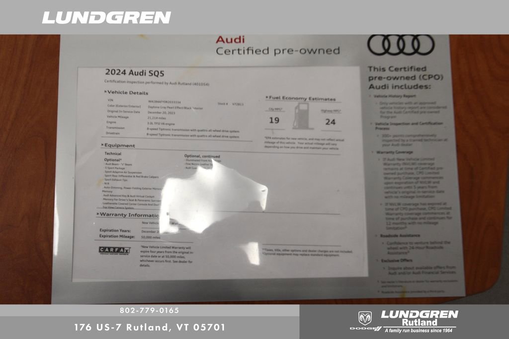 Certified 2024 Audi SQ5 Premium Plus image 41