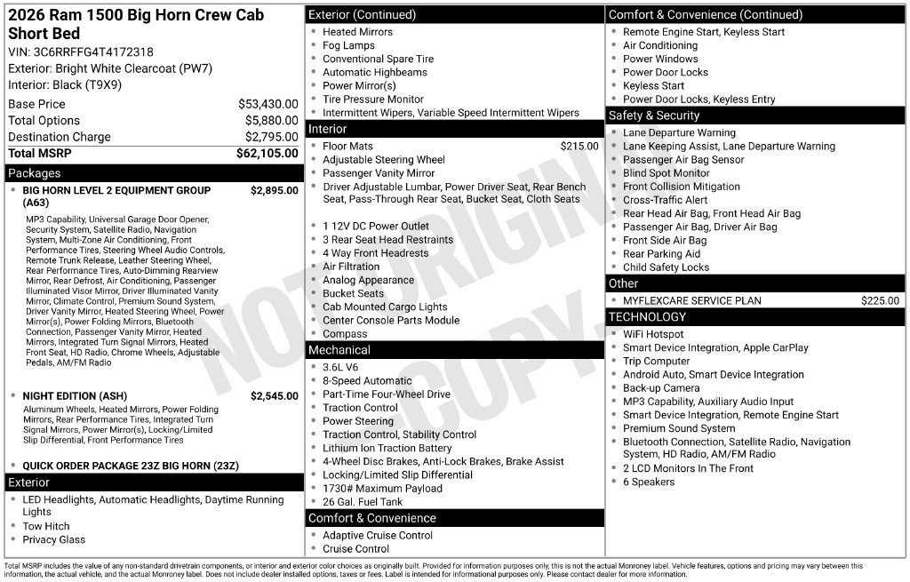 Used 2026 RAM 1500 Big Horn AWD/4WD image 36