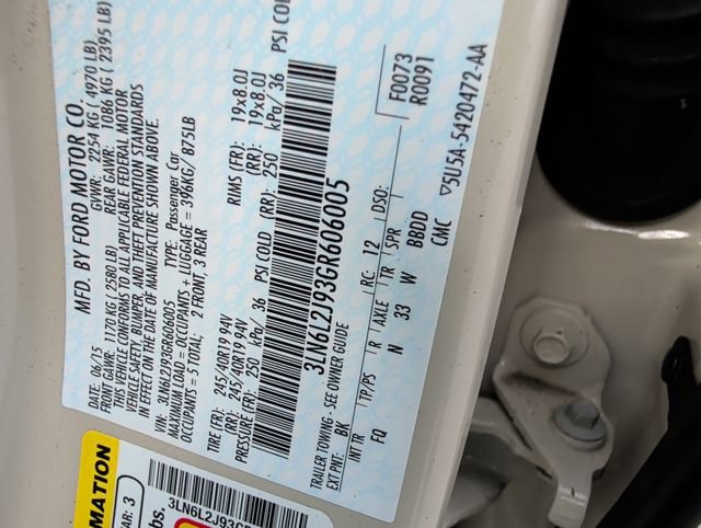 Used 2016 Lincoln MKZ AWD w/ Equipment Group 200A Select image 32