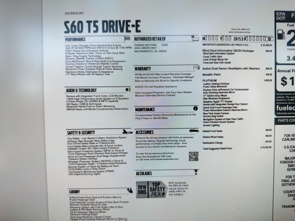 Used 2015 Volvo S60 T5 Platinum FWD image 24