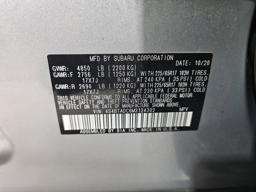 Certified 2021 Subaru Outback Premium image 29