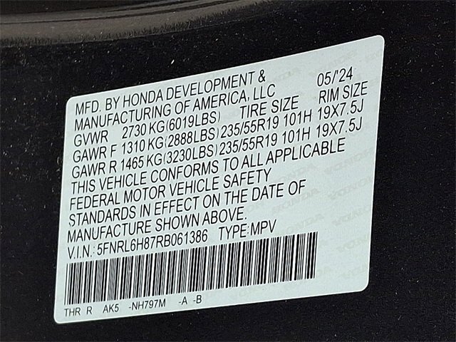 Certified 2024 Honda Odyssey Touring image 27