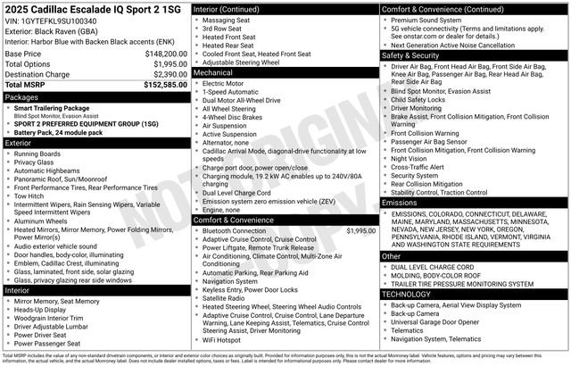 New 2025 Cadillac Escalade IQ Sport 2 image 9