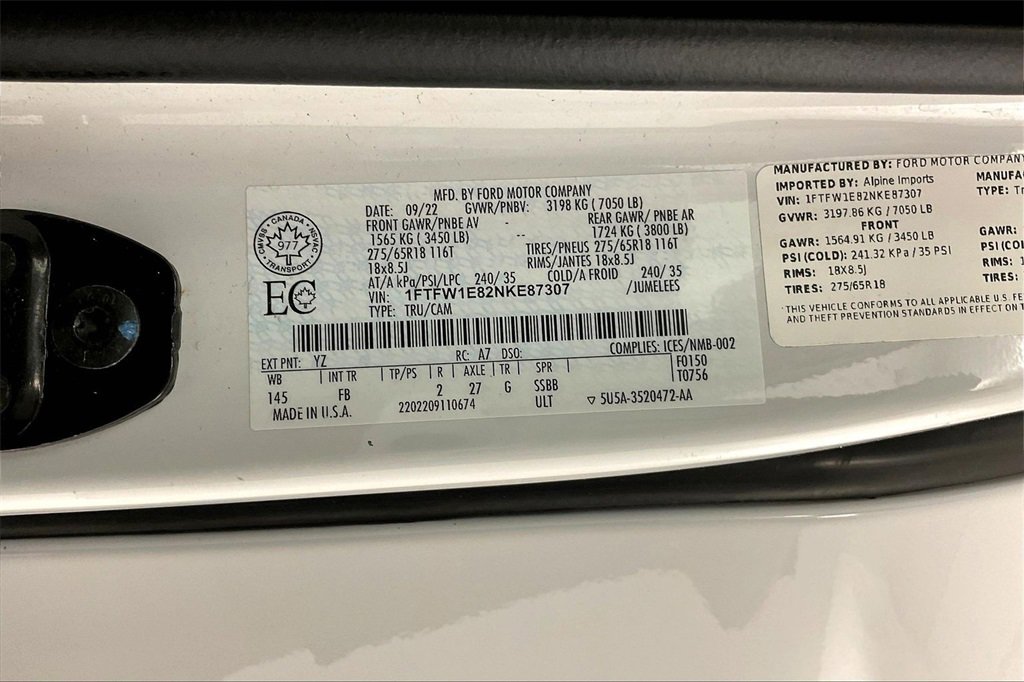 Used 2022 Ford F150 XLT w/ Equipment Group 301A Mid image 19