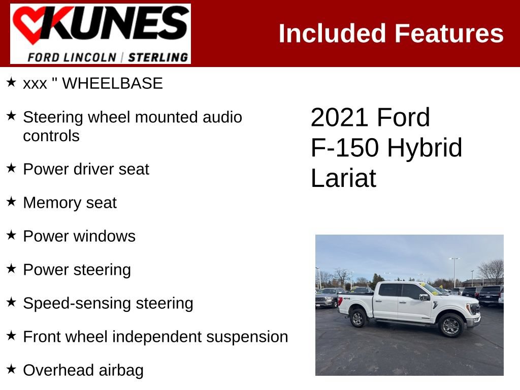 Used 2021 Ford F150 Lariat w/ Equipment Group 502A High AWD/4WD image 3
