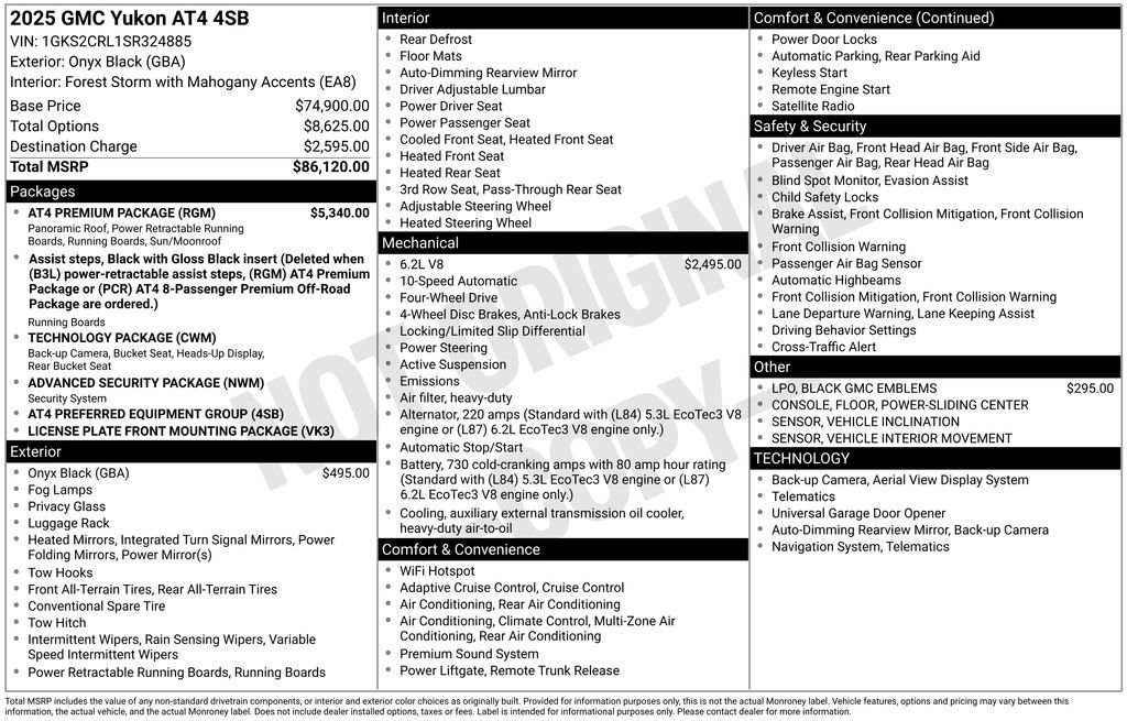 Used 2025 GMC Yukon AT4 w/ AT4 Premium Package image 5