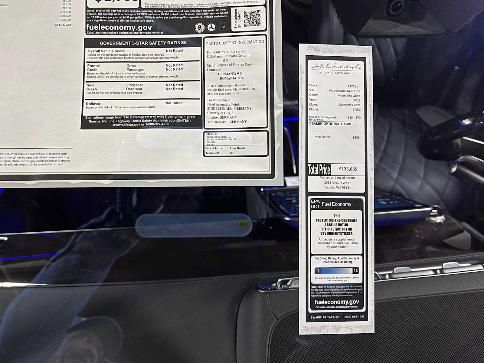 New 2026 Mercedes-Benz S 500 4MATIC image 45