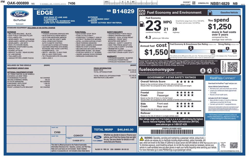 Used 2022 Ford Edge ST-Line AWD/4WD image 32